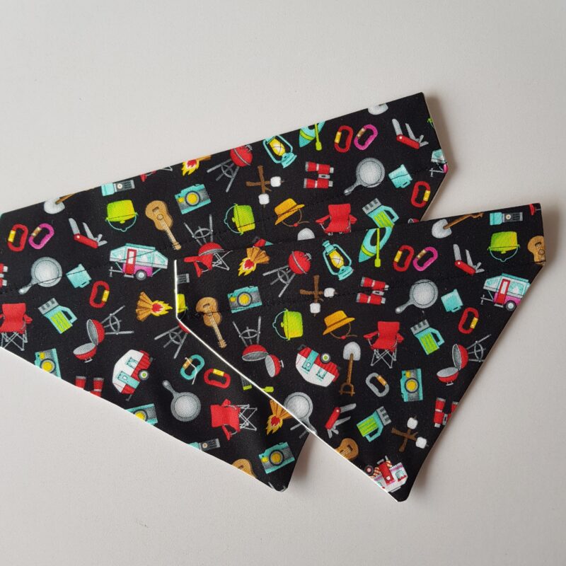 Camping Dog Bandana (Black)
