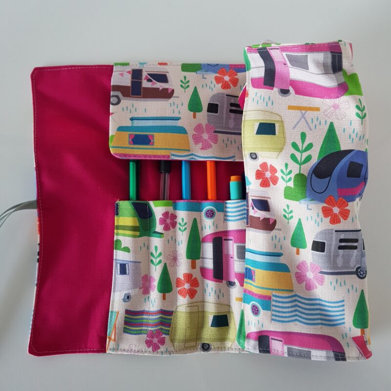 Caravan Cutlery Roll, Tools and Stationery Roll