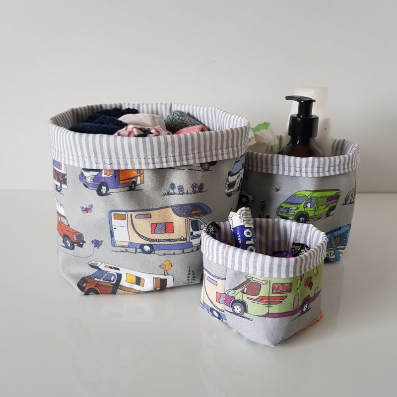 Motorhome Fabric Storage Baskets