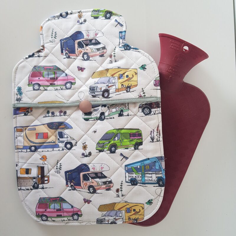 Motorhome Hot Water Bottle Cover (White)