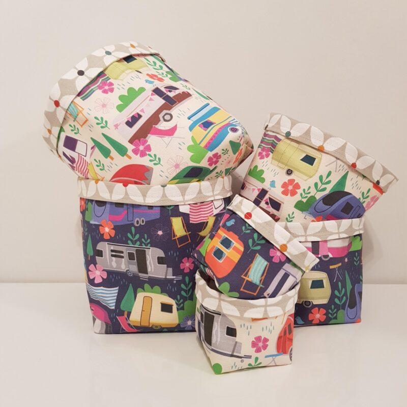 Caravan Fabric Storage Baskets