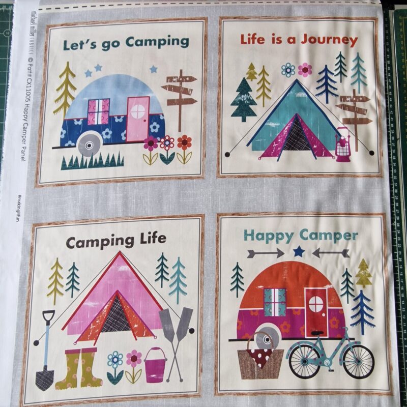 Happy Camper Quilting Cotton (Panel)