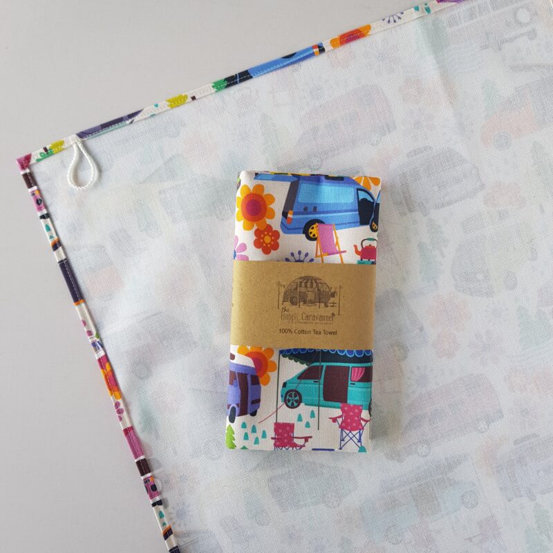 Campervan Tea Towel (Cream)