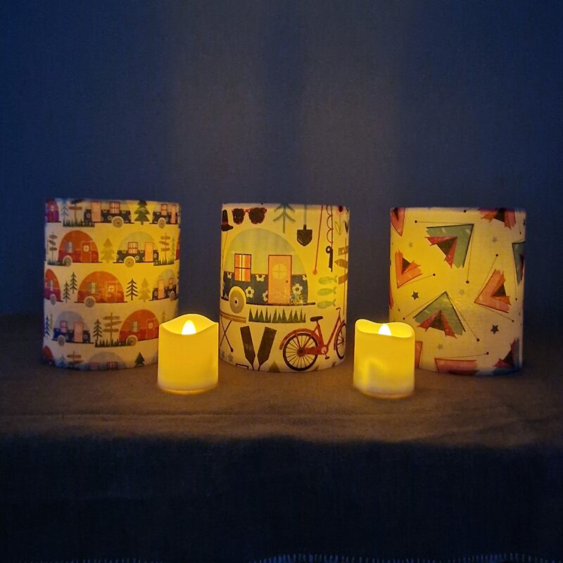 Caravan & Camping Tealight lantern / Storage pot